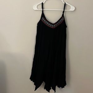 Black dress with patterned top